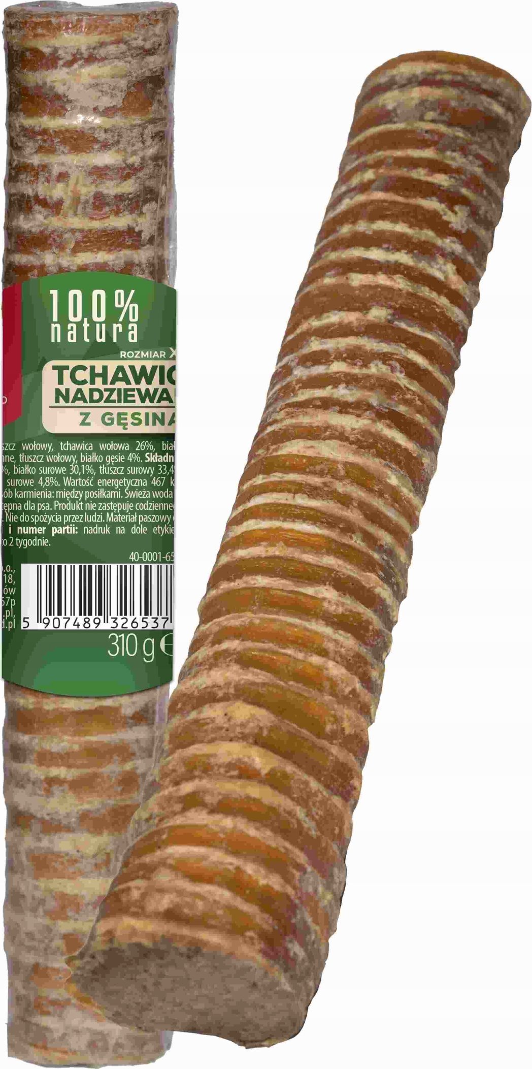 Maced MACED Duża nadziewana tchawica z gęsiną 150g dla psa