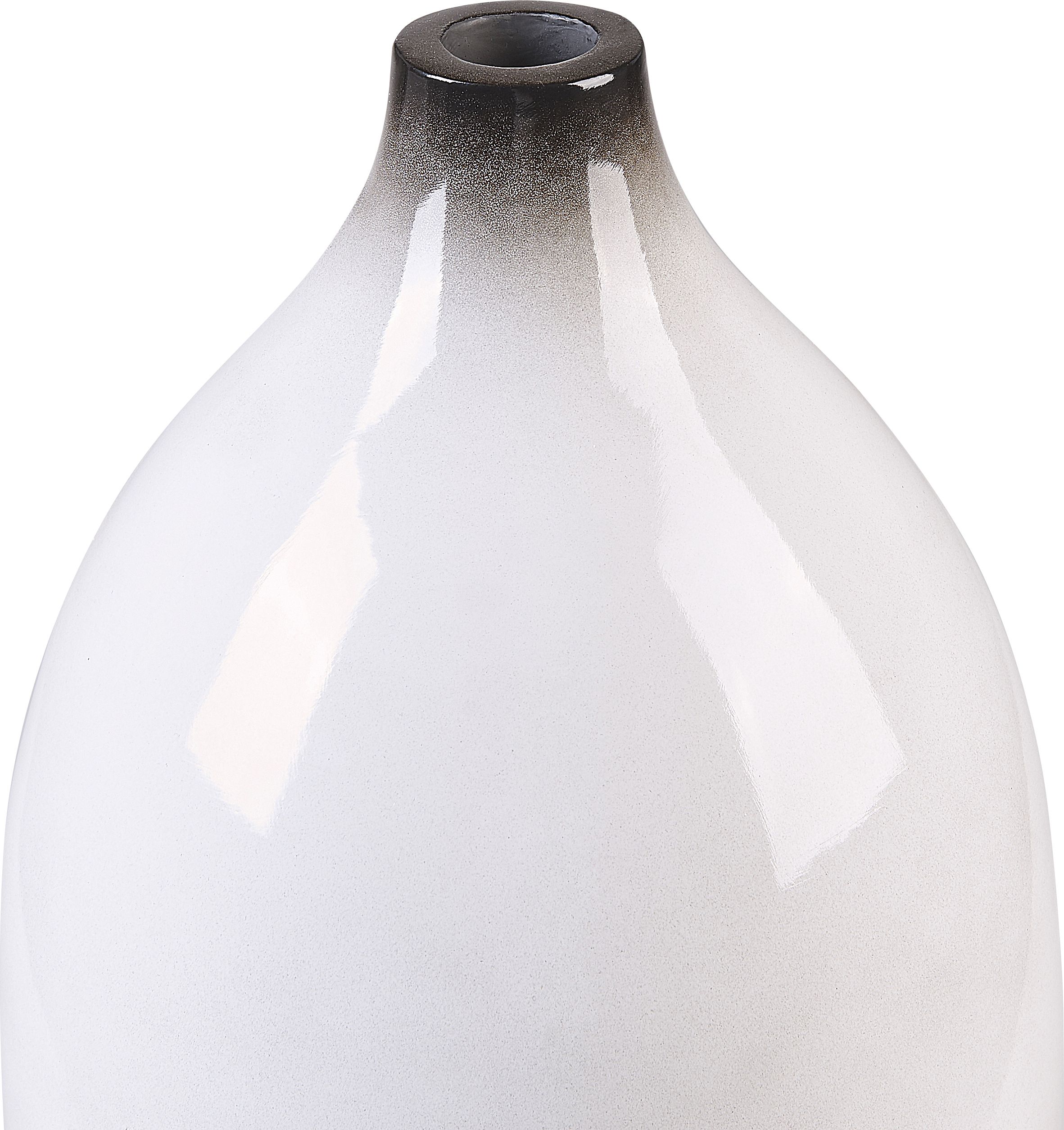 Beliani Wazon dekoracyjny 36 cm biały BAEZA