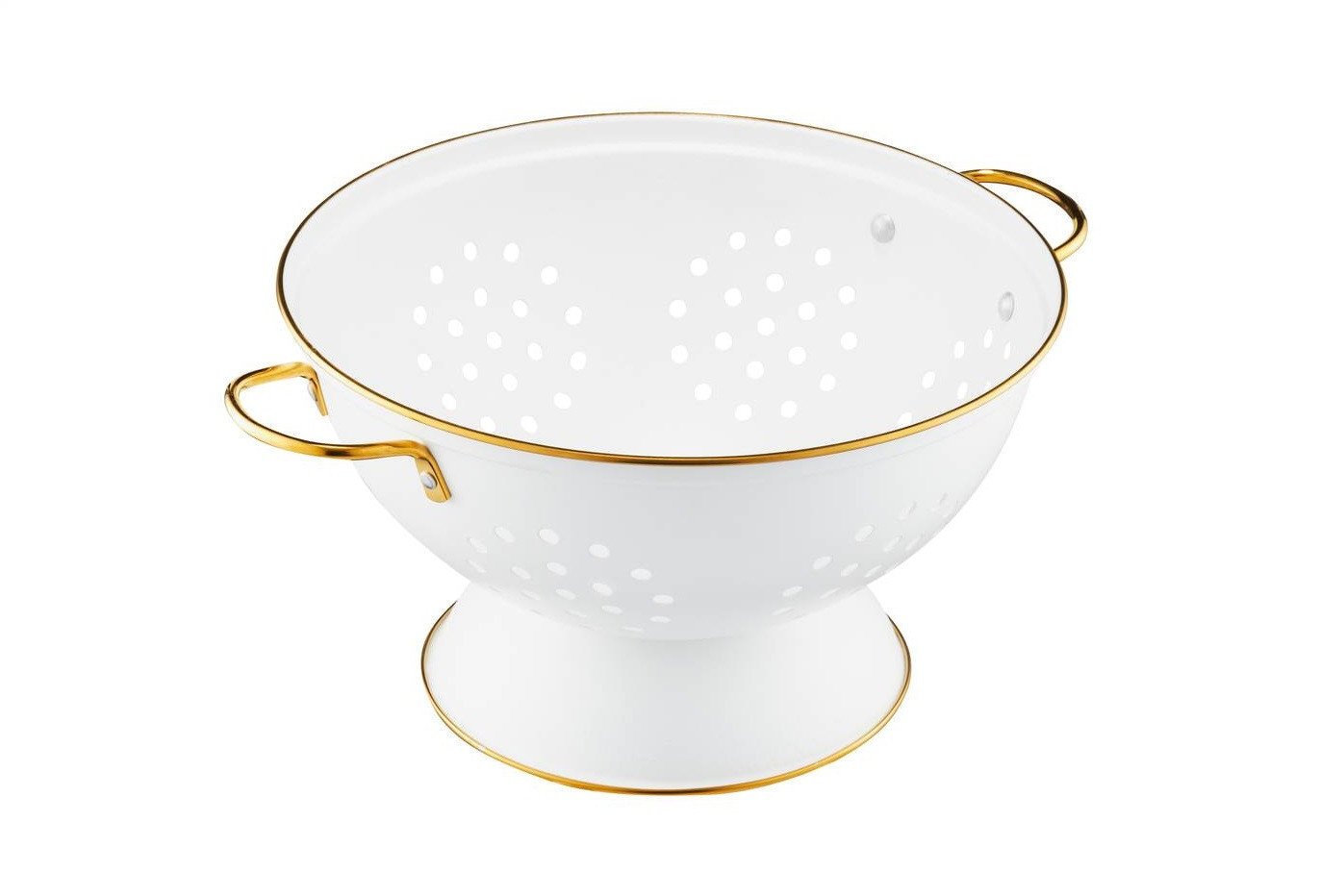 Durszlak cedzak z rączkami 24 cm Royal biały