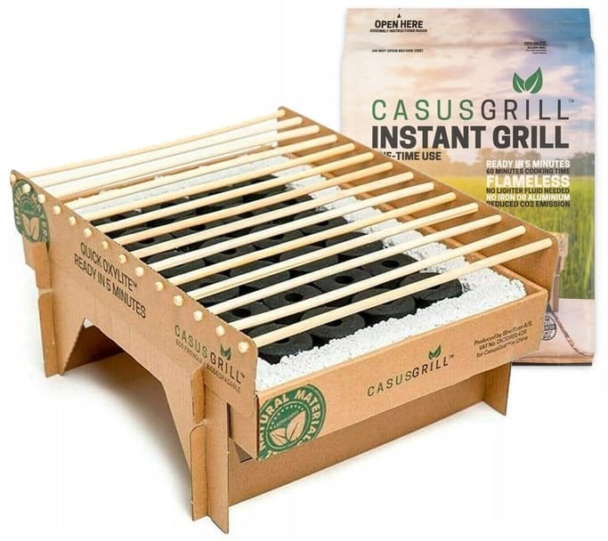 Grill jednorazowy ekologiczny węglowy bezwonny 1h 30x22cm