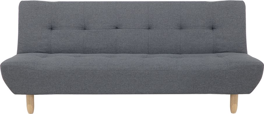 Beliani Sofa rozkładana ciemnoszara ALSTEN