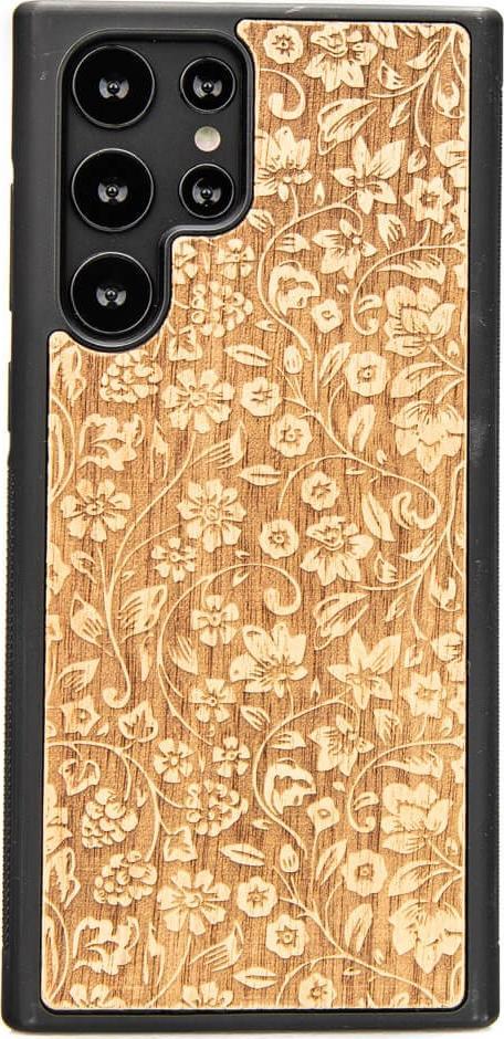 BeWood Drewniane Etui Samsung Galaxy S22 Ultra Polne Kwiaty Aniegre