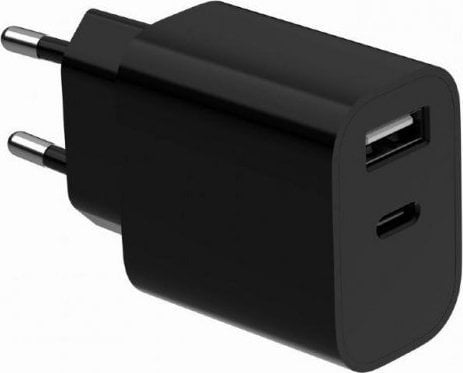 Ładowarka Gembird GEMBIRD 2-portowa uniwersalna ładowarka USB A+C 2.4 A kolor czarny