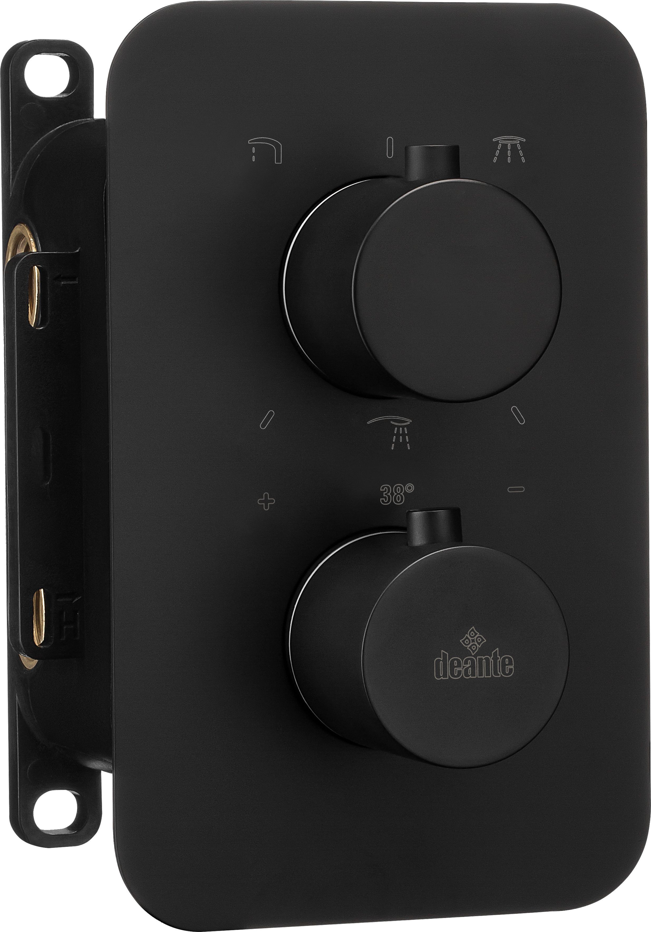 Deante KOMPONENTY DO BOX-A BXY_X44T TERMOSTATYCZNEGO NERO OKRĄGŁE