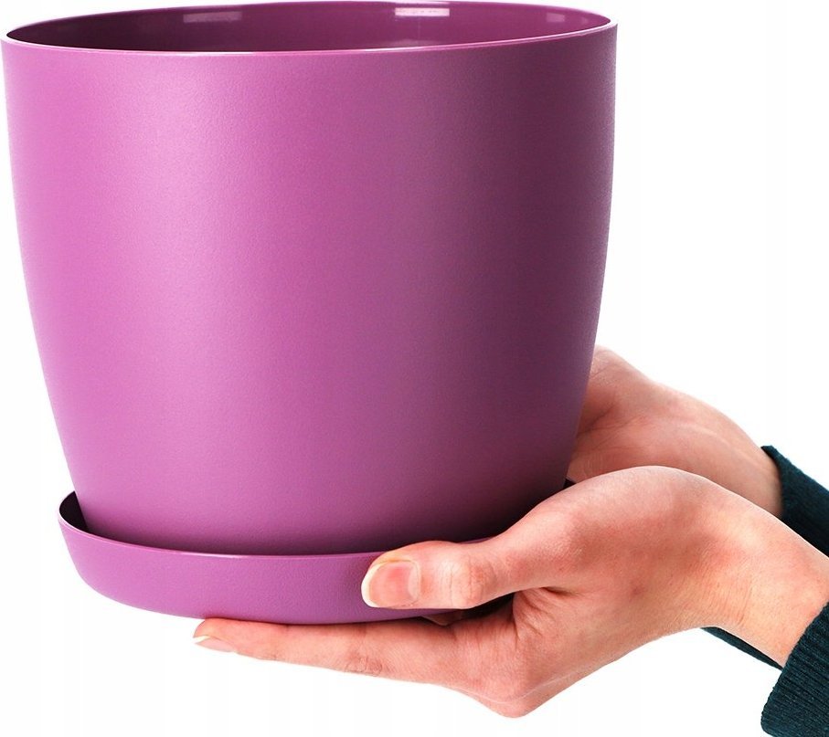 Kadax Doniczka Osłonka Na Kwiaty Podstawka fiolet 14cm