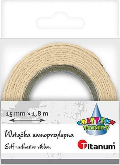 Titanum Wstążka bawełniana koronka 15mmx1.8m kremowa
