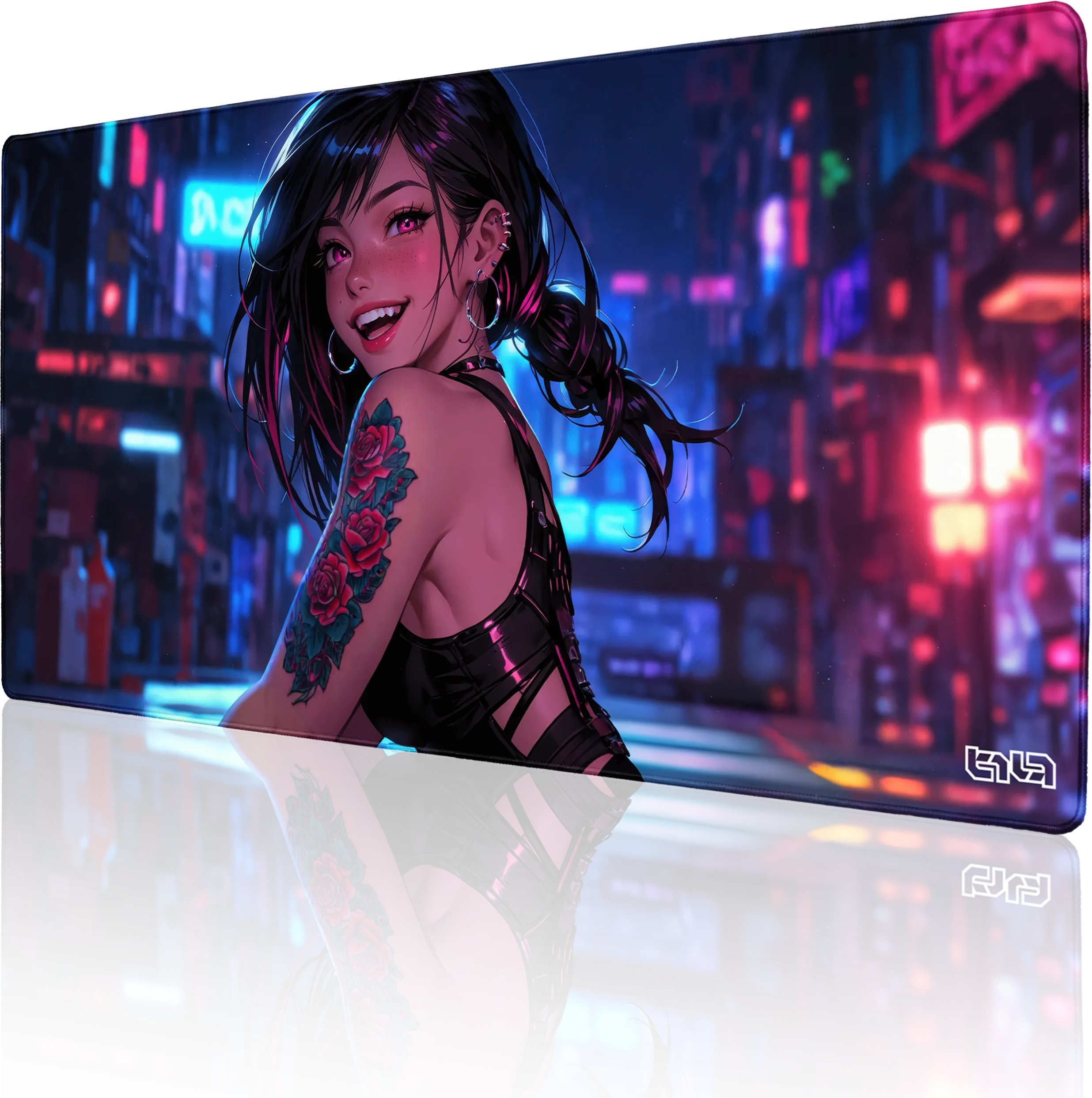 PODKŁADKA POD MYSZKĘ XXL Cyberpunkowa Miłość 100x50 TILT Wodoodporna