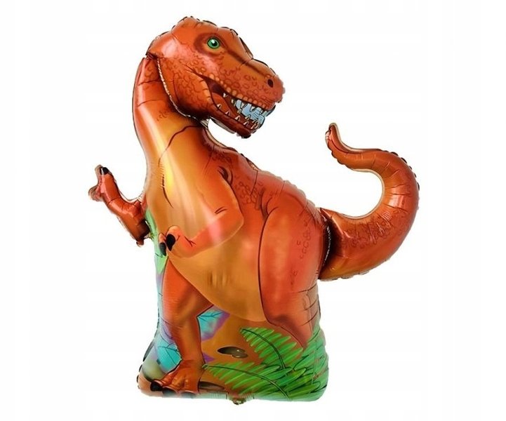 Balon foliowy Dinozaur T-rex pomarańczowy 66x59cm