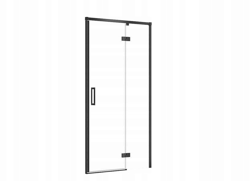 Cersanit S932-125 DRZWI NA ZAWIASACH KABINY PRYSZ LARGA CZARNA 100X195 PR SZKŁO TRANS// KNC.DRZ-LARGA-100X195-TR-P-CZ