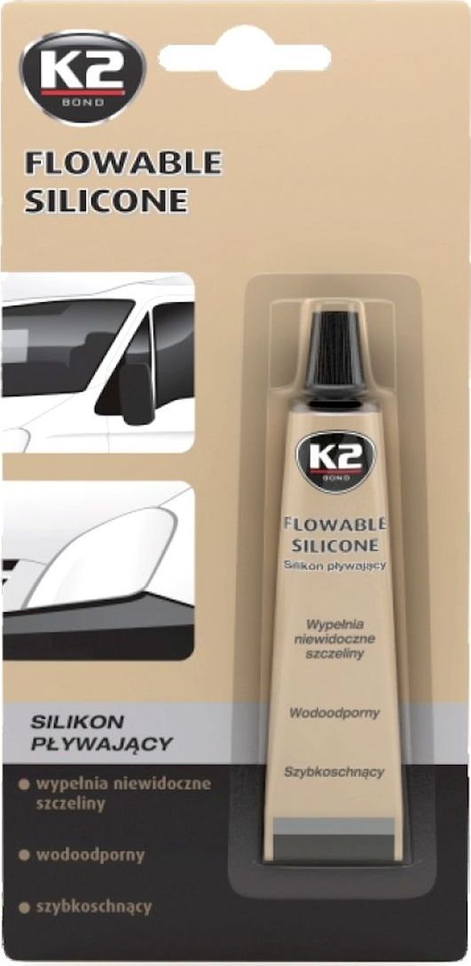 K2 K2 silikon pływający do szczelin szyb i lamp 21g uniwersalny