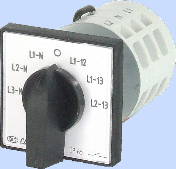 Elektromet Łącznik krzywkowy woltomierzowy 4P 12A IP65 (921282)