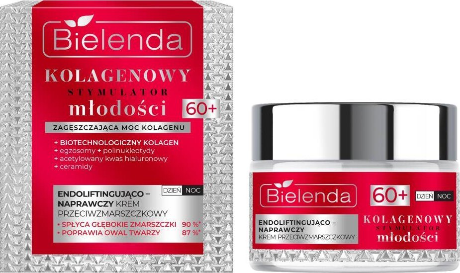 Bielenda Kolagenowy stymulator młodości Endoliftingująco-naprawczy krem przeciwzmarszczkowy 60+ 50ml