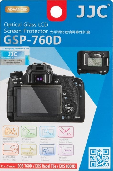 Osłona na obiektyw JJC Osłona LCD Canon D760 Rebel T6s szkło