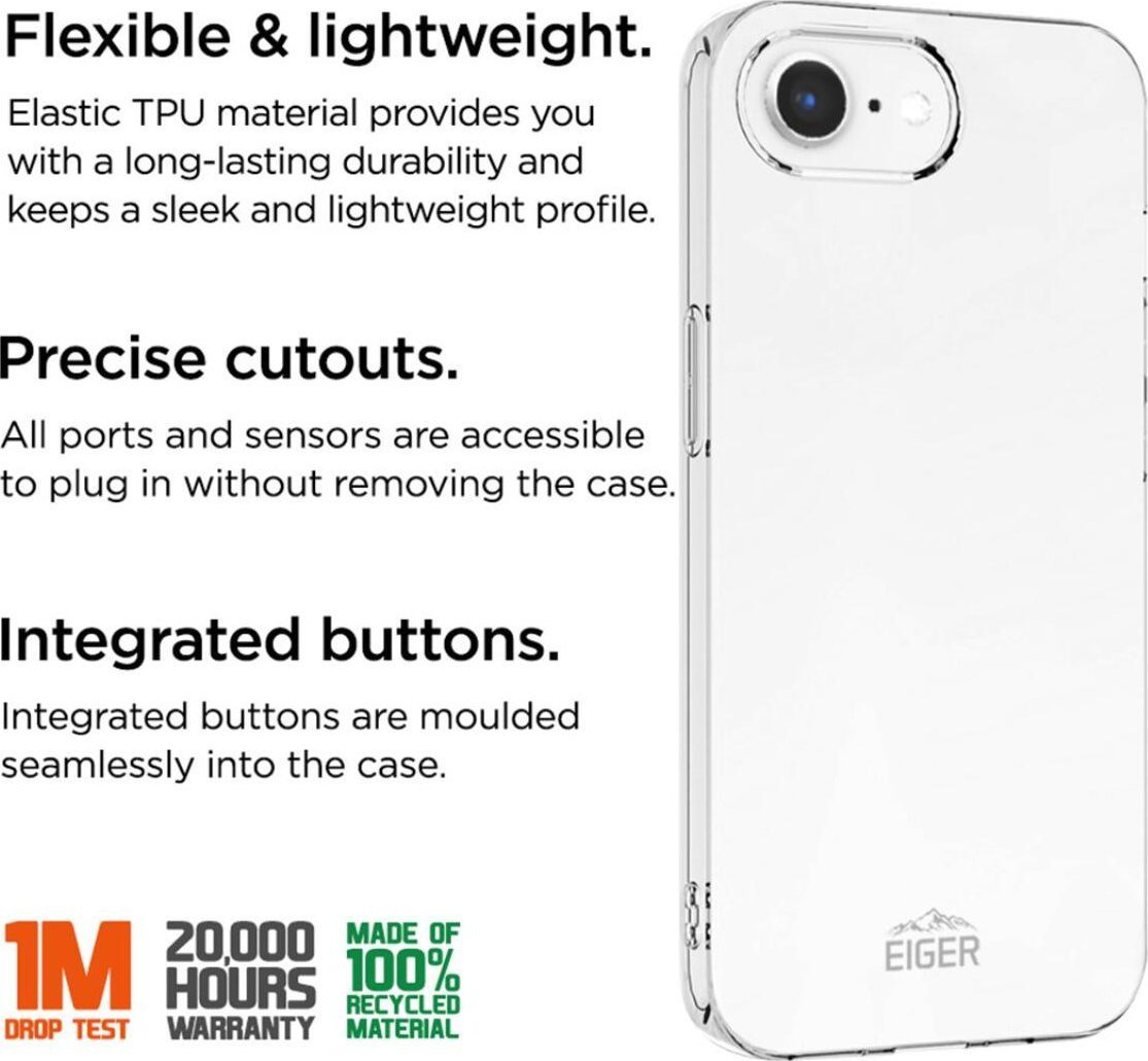 Eiger Grip Case GRS iPhone 16e transparent