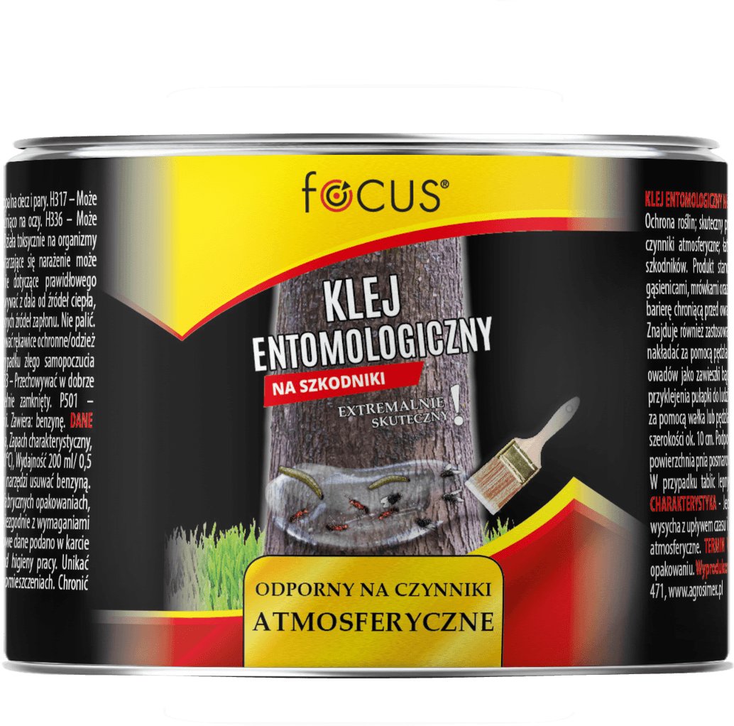 Klej entomologiczny zwalcza owady biegające i latające Focus - bariera klejąca na szkodniki 200ml