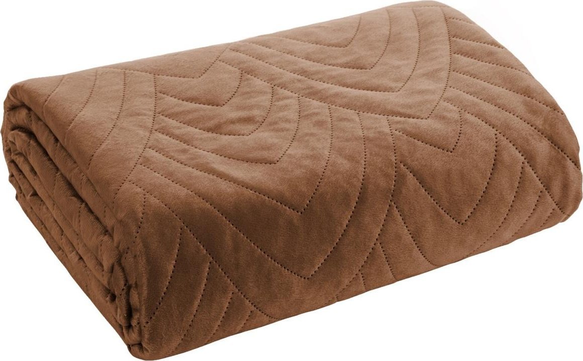 Eurofirany Narzuta 170 x 210 Pikowana Velvet Luiz6 Cegła