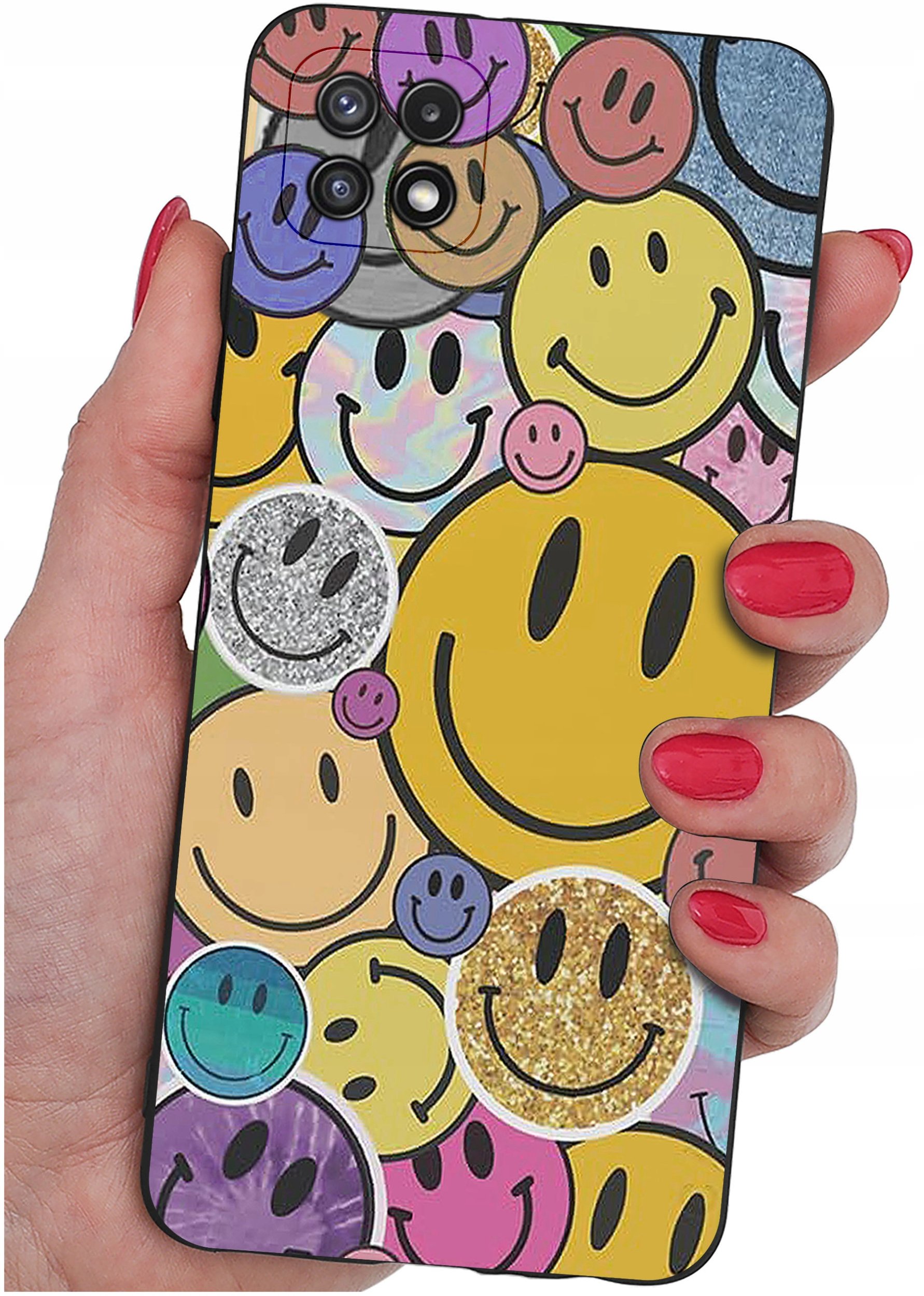 Etui do Samsung A22 5G WZORY |SILIKONOWE MATT CASE + SZKŁO 9H