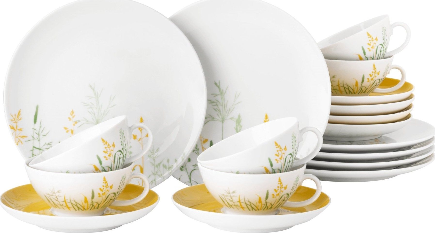 Serwis do herbaty dla 6 osób biały - porcelana Seltmann