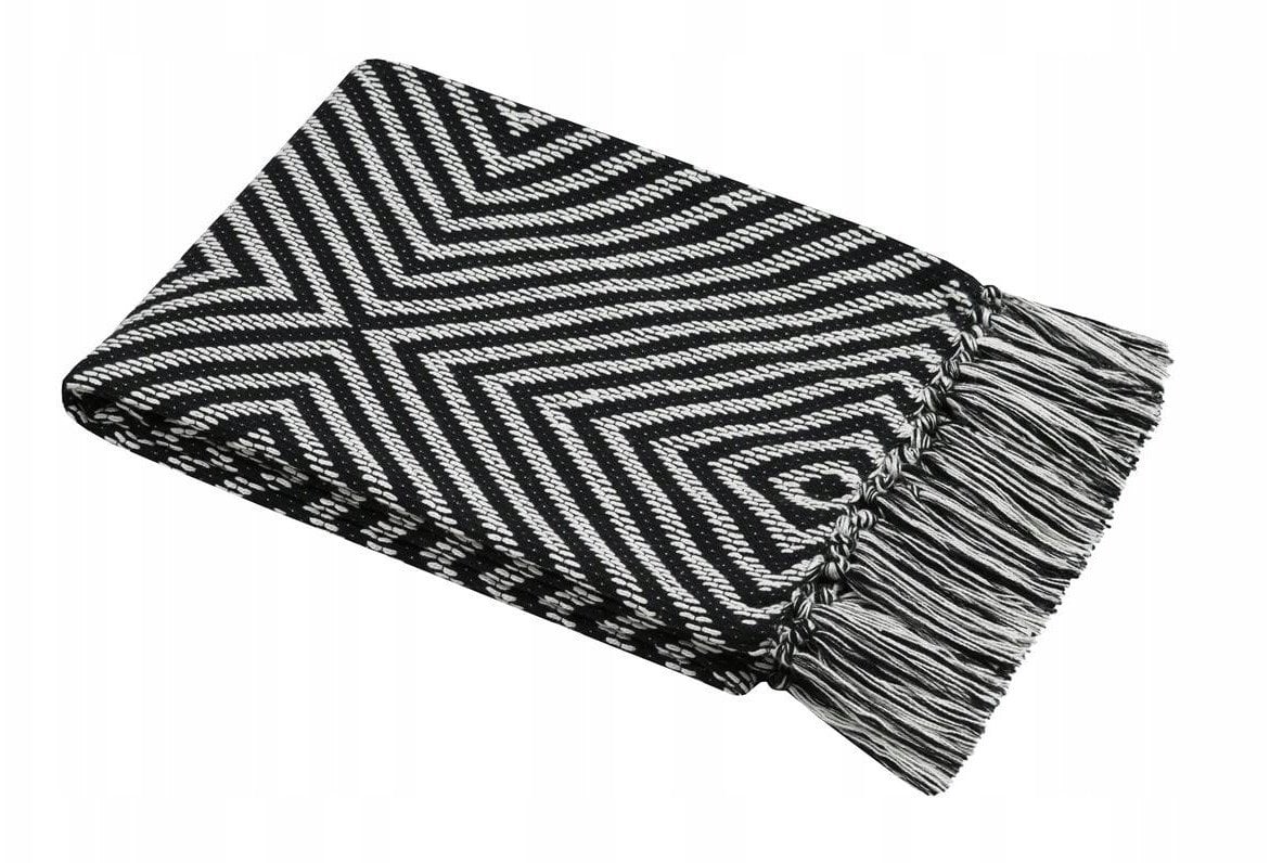 Koc pleciony z frędzlami, TUCANO, 125 x 150 cm