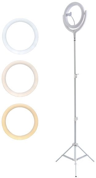 Selfie Ring Light LoomiPod Floor Lamp white