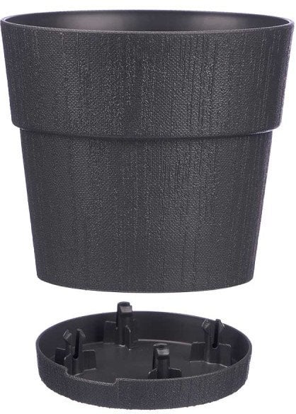 Puku pods ar paliktni Gaia O25x25cm melns 8003507885035