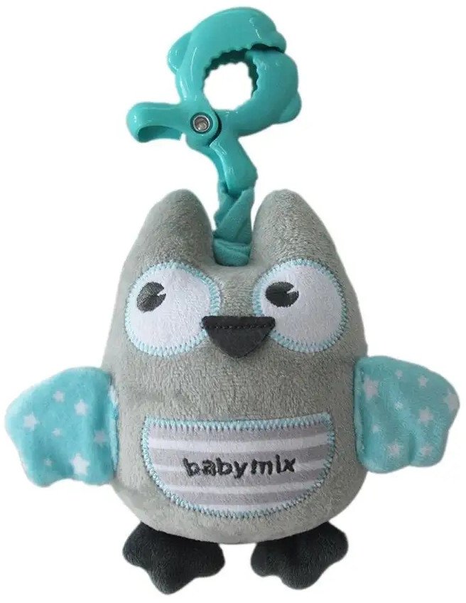 BABY MIX TK/P/1252-6700 Pozytywka pluszowa Sowa miętowa 42592