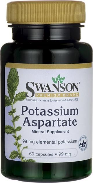 Swanson Swanson - Asparaginian Potasu, 99mg, 60 kapsułek
