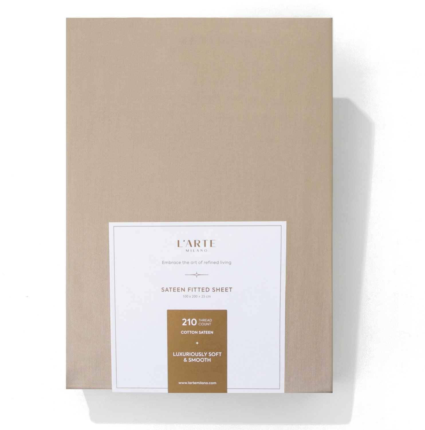 Satynowe prześcieradło z gumką L'ARTE MILANO 100x200 cm