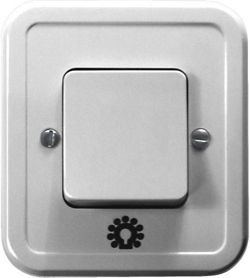 Ospel Łącznik światło PI pojedynczy zwierny biały (ŁW-5P/00)