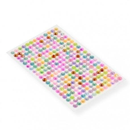 Kryształki samoprzylepne kolorowe 6mm EDUKAMP