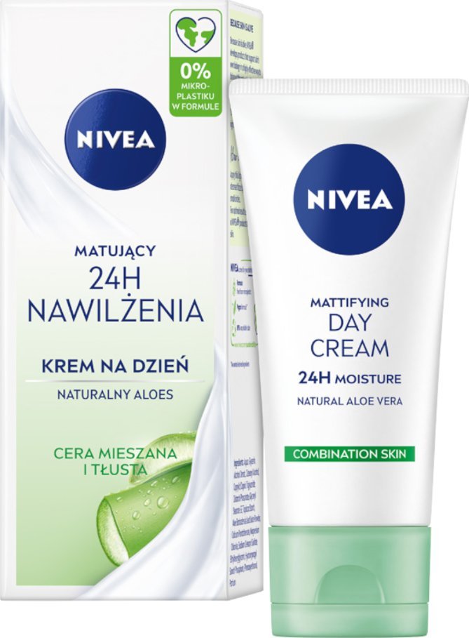 Nivea Matujący krem na dzień - 24h nawilżenia do cery mieszanej i tłustej 50 ml