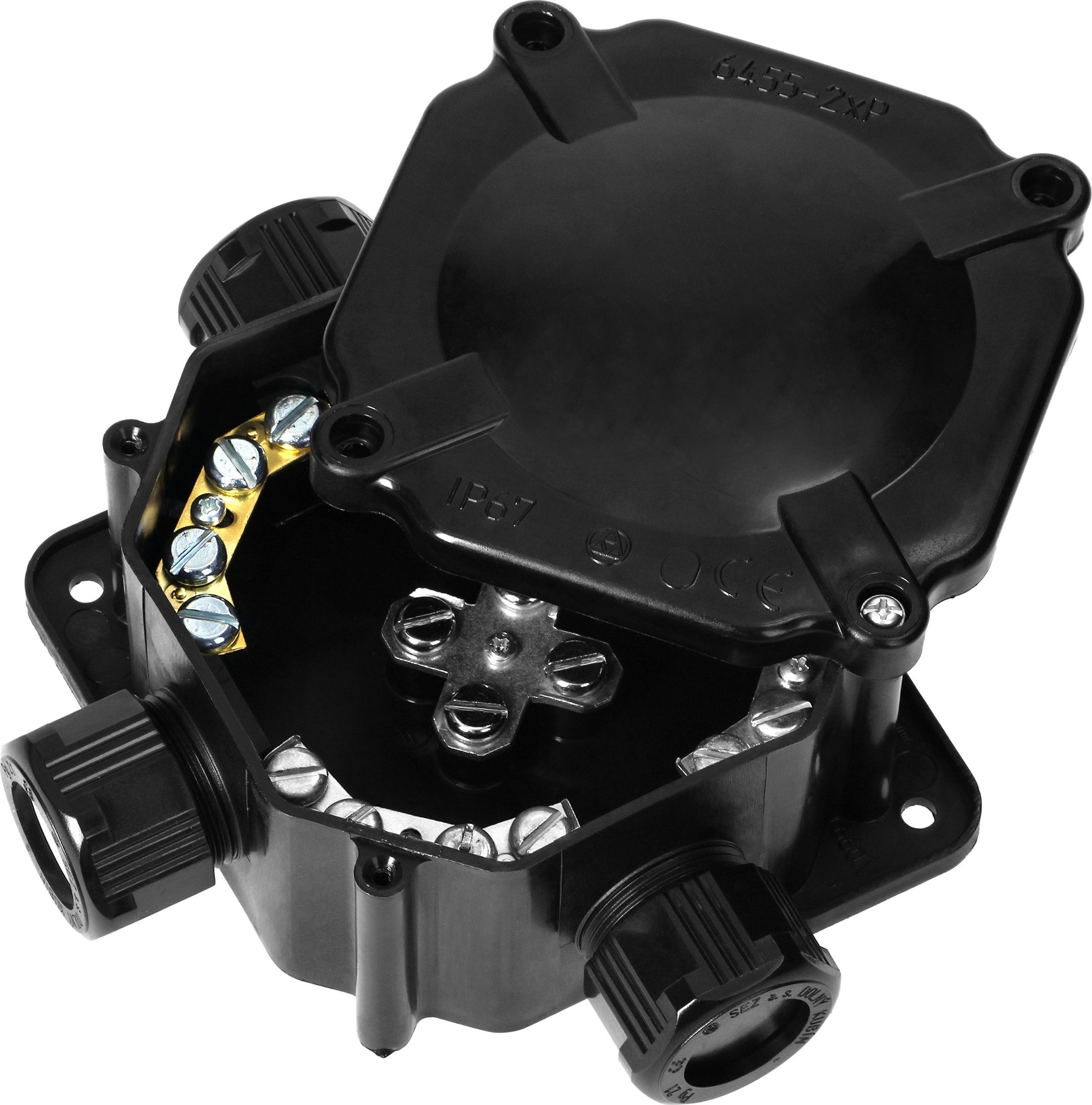 Orno Puszka hermetyczna IP67, 4 dławnice, 144x144mm, czarna