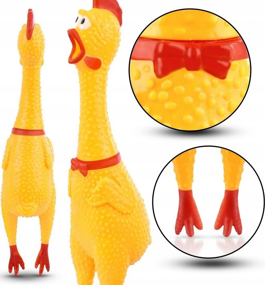 Hurt-net KURCZAK GUMOWY PISZCZĄCY ZABAWKA DLA PSA GRYZAK 30CM