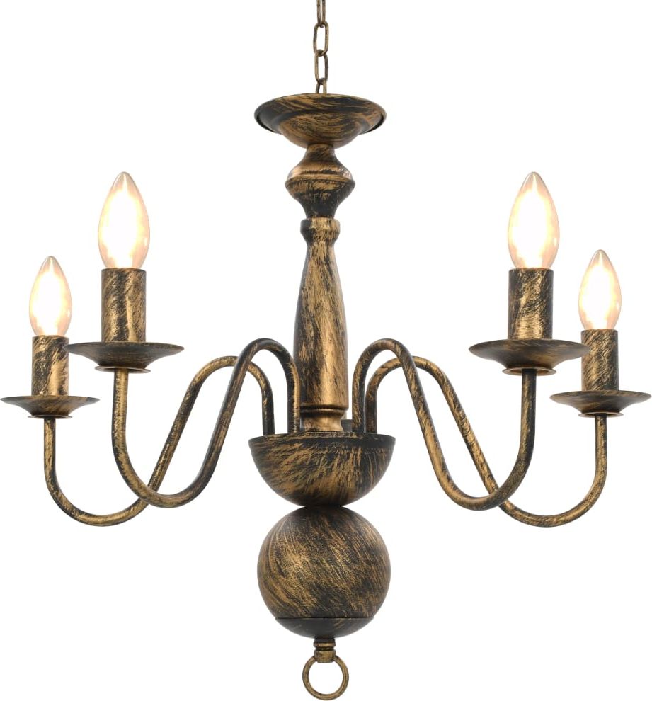 Lampa wisząca Lumes Czarny żyrandol świecznikowy - EX101-Volas