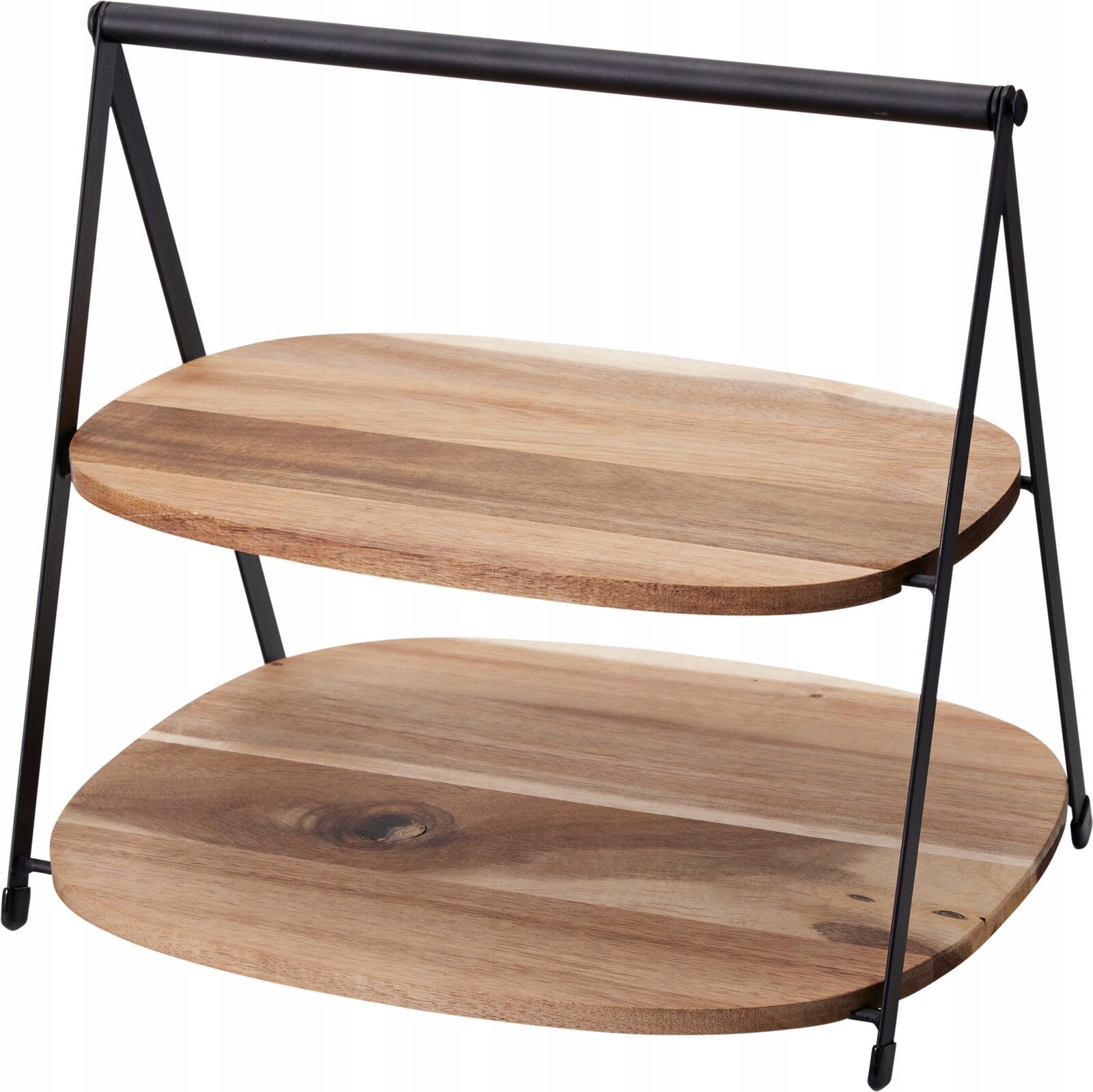 Lumarko Dwupoziomowa patera na przekąski QUEST, poziomy z akacji, 27 x 18 x 25 cm