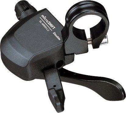 Microshift Manetka MICROSHIFT XLE, Lewa, 2.rzędowa, Kompatybilna z Shimano, Xpress Trigger, Bez Wskaźnika Przełożeń (NEW)