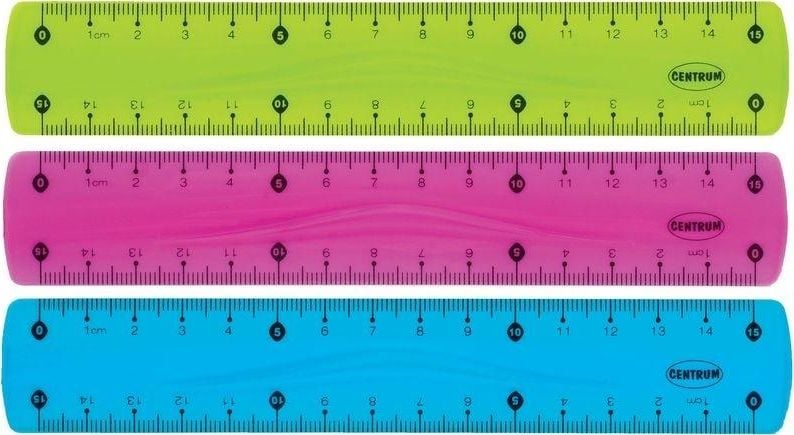 Centrum Linijka plastikowa Flexible 15cm 86638