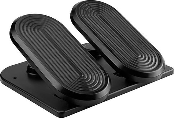 Powerton Podstawa ergonomiczna pod nogi, fitness stepper, czarny, stal, 20 kg nośność, Powerton, strukturalna powierzchnia