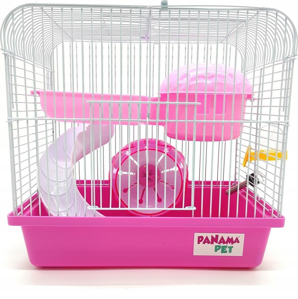 Panama Pet Klatka dla gryzoni do czasowego pobytu 27x20,5x25,5 cm biało/różowa