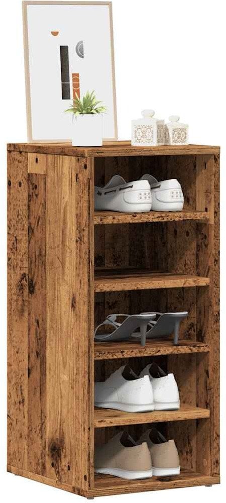 vidaXL Szafki na buty, 2 szt., stare drewno, 32x35x70cm, płyta wiórowa