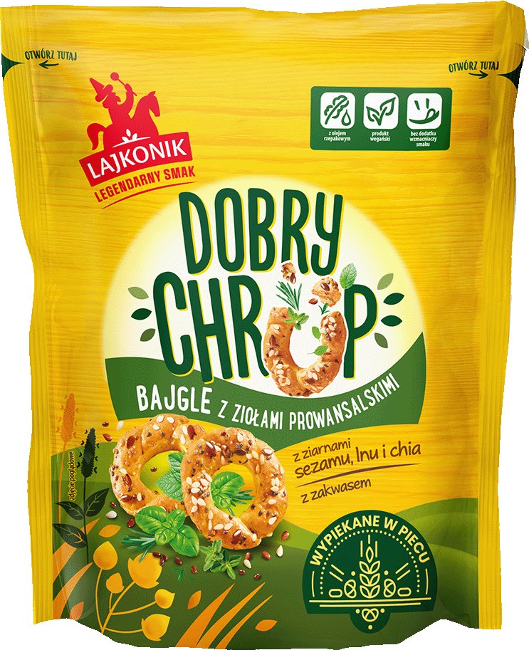 Lajkonik Dobry Chrup Bajgle z ziołami prowansalskimi 100 g