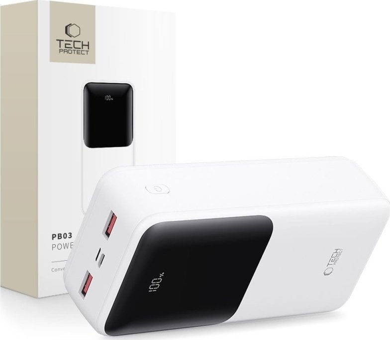 TECH-PROTECT PB03 POWER BANK 30000MAH 22.5W WHITE