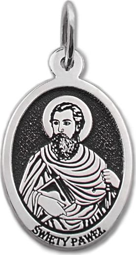 WĘC - Twój Jubiler Medalik srebrny z wizerunkiem sw. Pawla MED-PAWEL-01