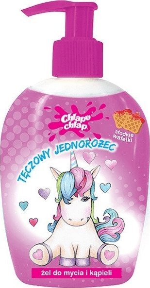 Chlapu Chlap Tęczowy Jednorożec Żel Do Mycia Ciała Słodkie Gofry 236ML