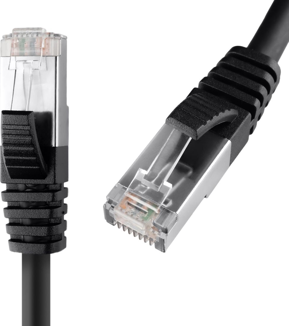 Spacetronik Kabel RJ45 CAT8 S/FTP AWG26 CU LSZH czarny 12m