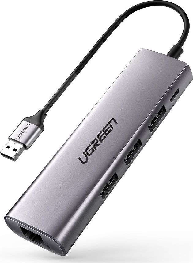 HUB USB Ugreen CM266 1x RJ-45 + 3x USB-A 3.0 (UGR443)
