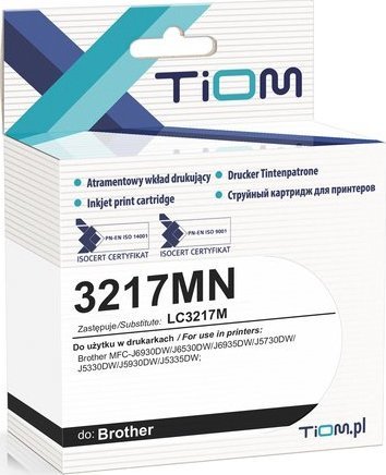 Tusz Tiom Tusz Tiom do Brother 3217MN | LC3217M | 15ml | magenta
