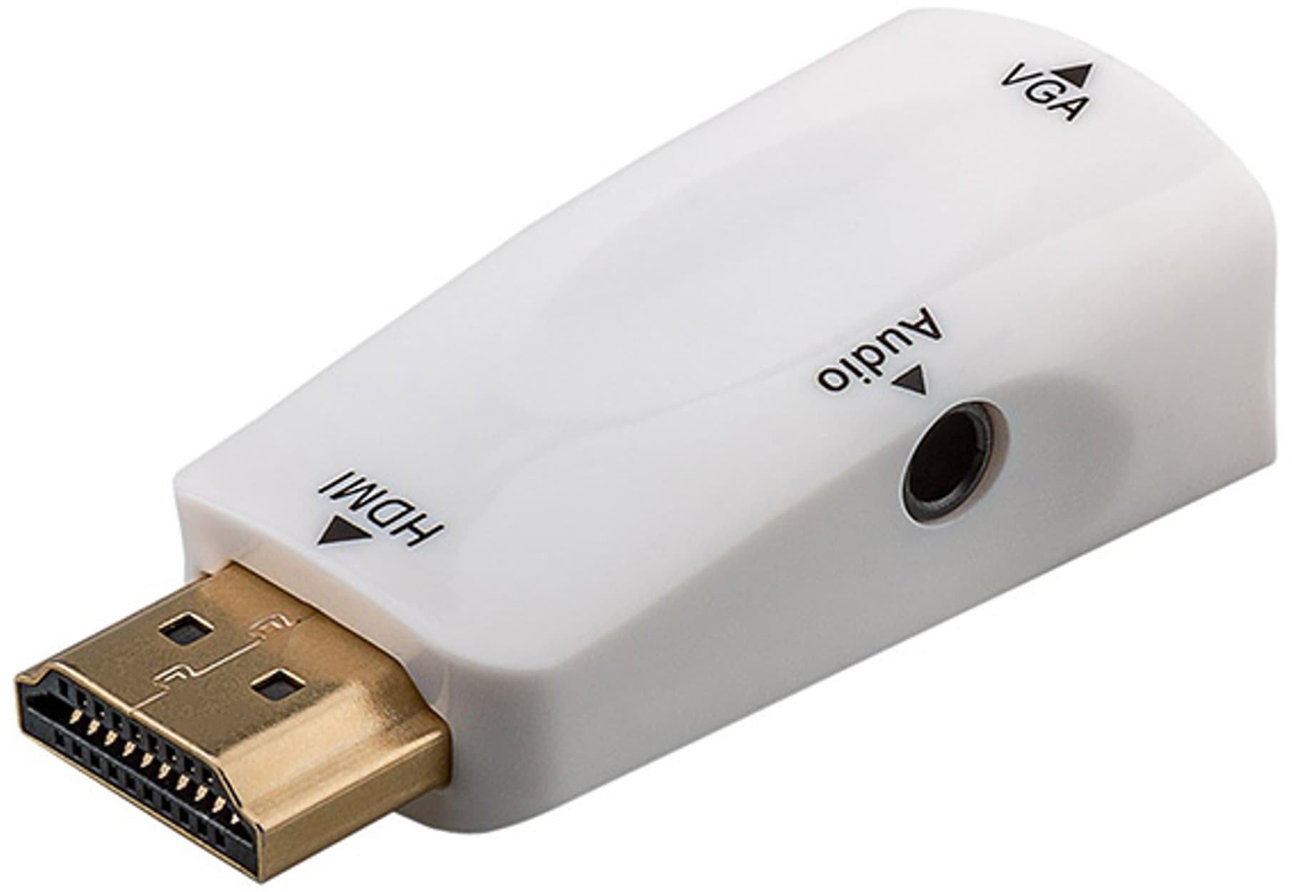 Video HDMI M - VGA (D-Sub) (F), bia�y
