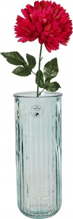 Wazon szklany na kwiaty 28x11cm Przezroczysty jasnoniebieski dekoracyjny