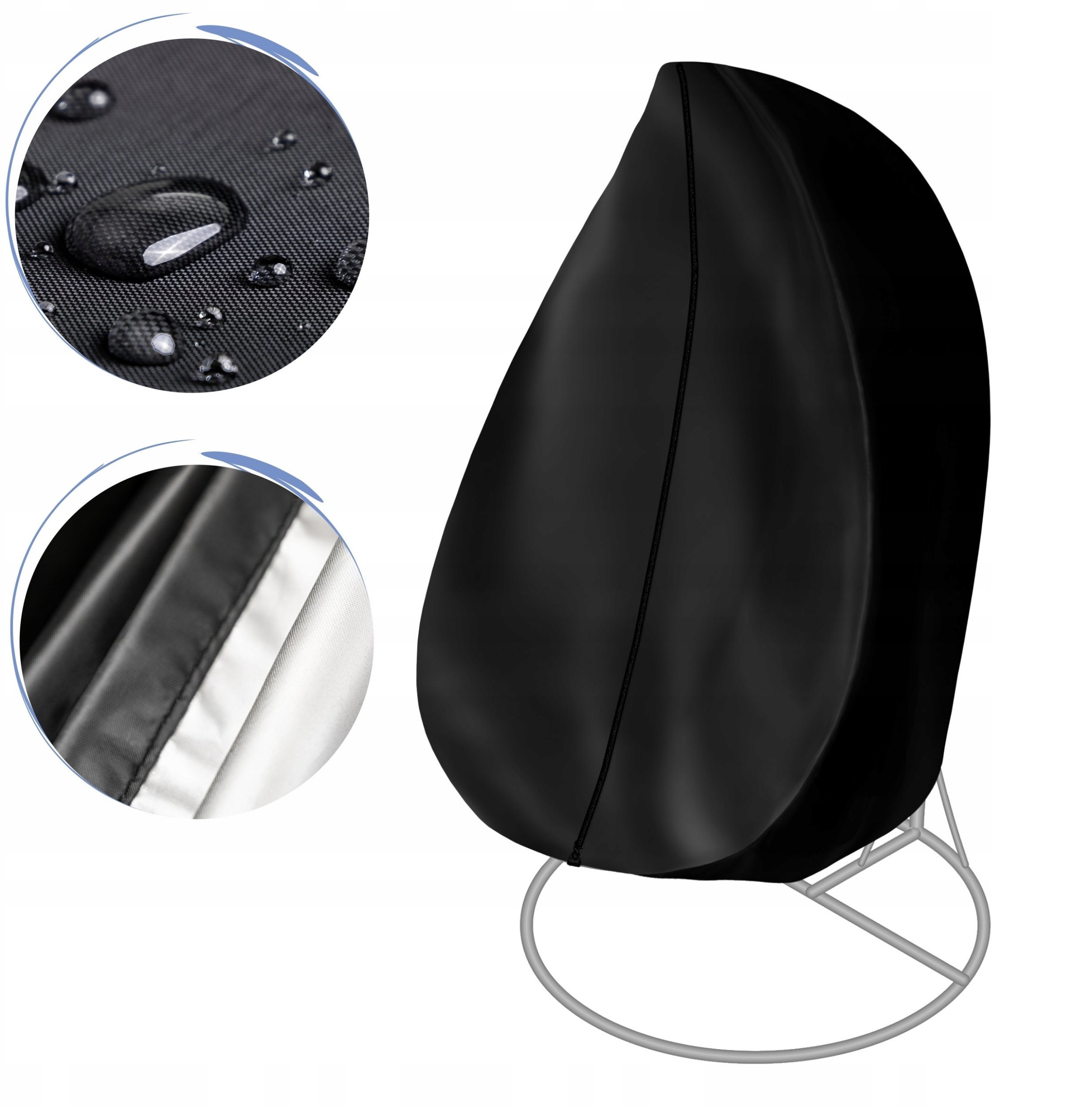 POKROWIEC NA KOKON DUŻY CZARNY